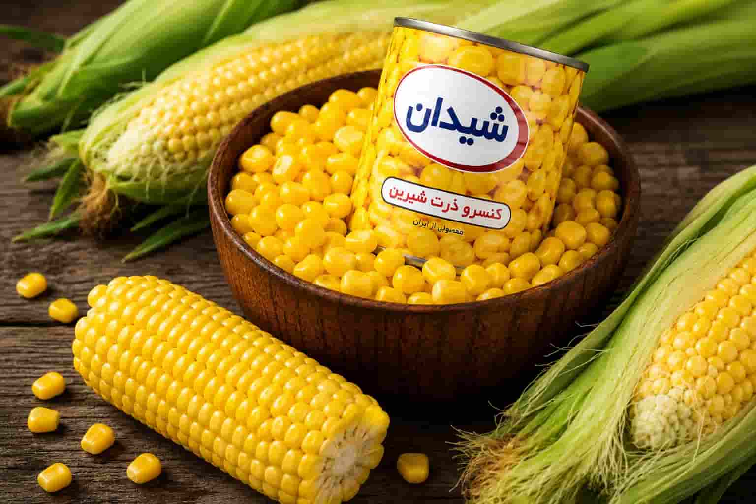 تصویر 2 از کنسرو ذرت شیدان با طعم دوست داشتنی برای کودکان شیطون